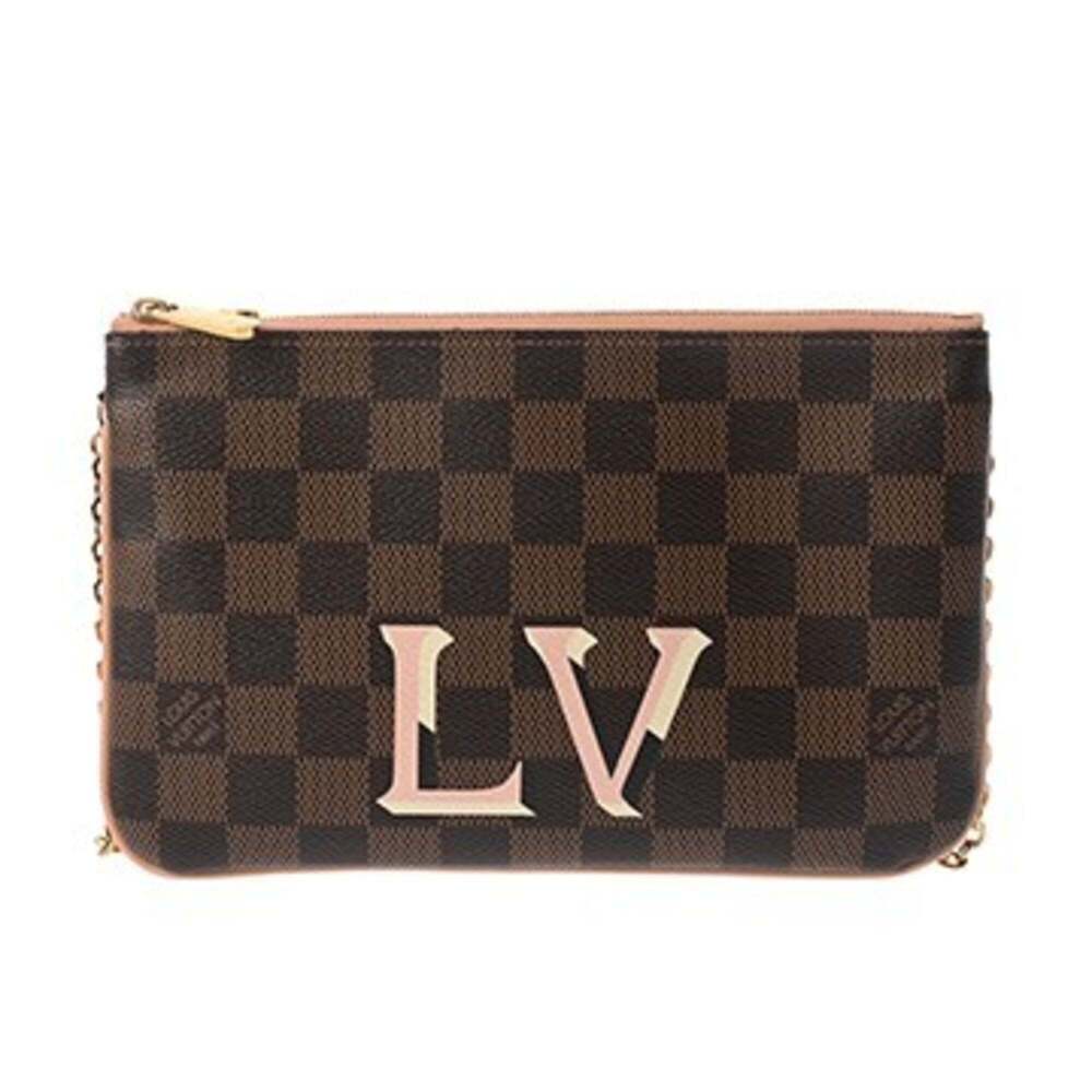 LOUIS VUITTON Authentic Brown Damier Canvas Pochette Shoulder Bag - Picture 1 of 11